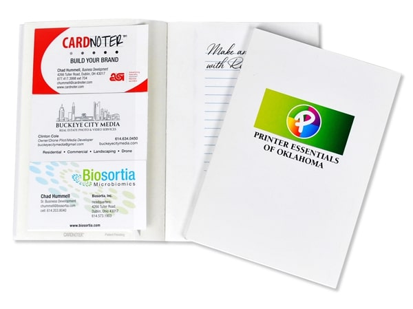 A white folder displays a business card for "Swag Acronym Business" next to an additional business card.