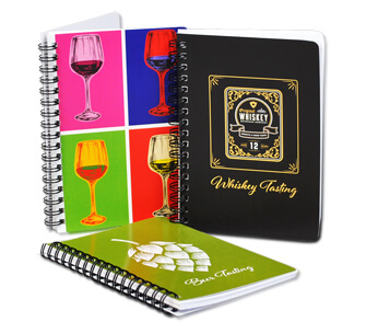 Tasting Journals arranged neatly